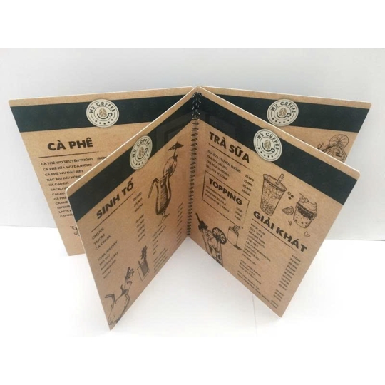 ☕ Menu kraft lò xo – Phong cách vintage cho quán cà phê, trà sữa
